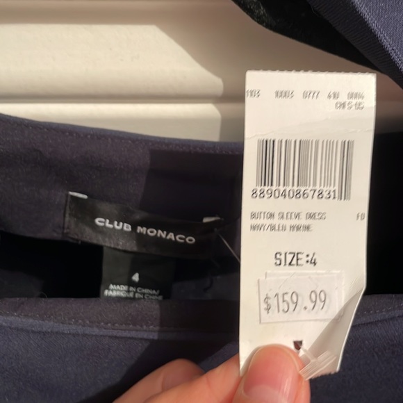 Club Monaco navy dress size four NWT - Picture 2 of 4